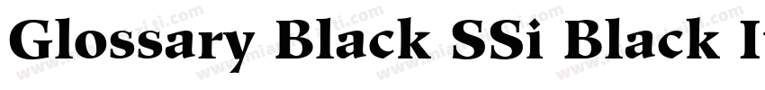 Glossary Black SSi Black Italic字体转换